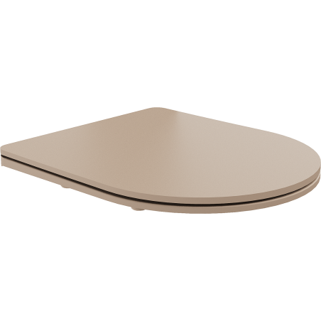 Mexen capac de WC care coboară încet, slim, duroplast, cappuccino mat - 39740064