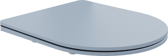 Mexen lassan lecsukódó, slim duroplast WC ülőke, szürke-kék matt - 39740069