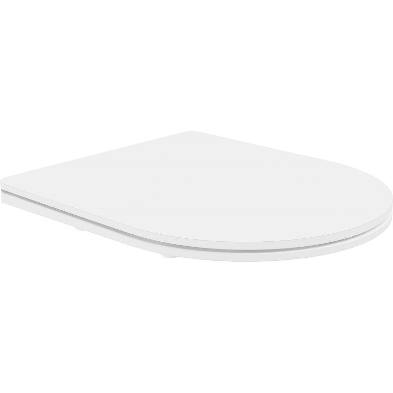 Mexen deska cu coborâre lentă slim, duroplast, alb mat - 39740001