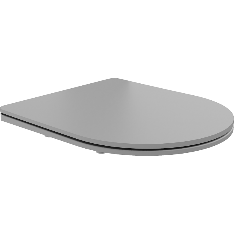 Mexen deska cu cădere lentă slim, duroplast, gri deschis mat - 39740061