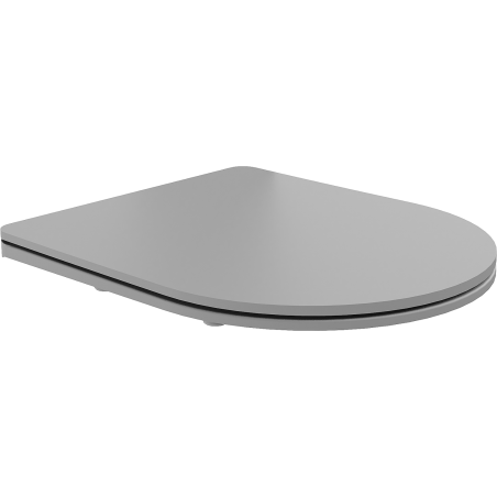 Mexen capac de toaletă cu cădere lentă slim, duroplast, gri deschis mat - 39740061