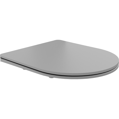 Mexen deska cu cădere lentă slim, duroplast, gri deschis mat - 39740061