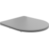 Mexen lassan lecsukódó slim wc-ülőke, duroplast, világos szürke matt - 39740061