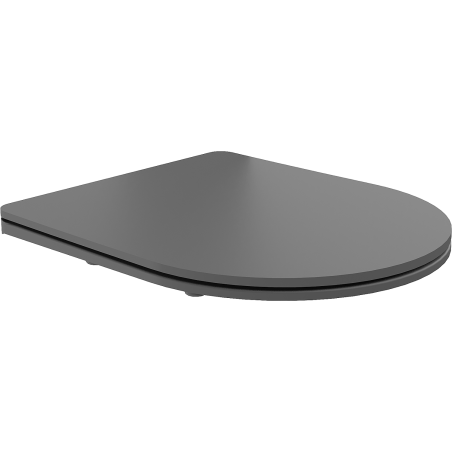 Mexen wc ülőke lassú csukódású slim, duroplast, sötétszürke matt - 39740071