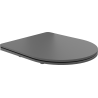 Mexen capac vas WC cu cădere lentă slim, duroplast, gri închis mat - 39740071