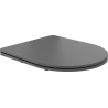 Mexen deska cu închidere lentă slim, duroplast, gri închis mat - 39740071