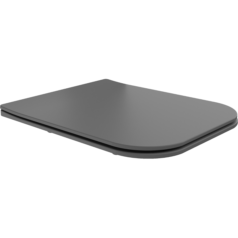 Mexen Madox capac de toaletă cu coborâre lentă slim, duroplast, gri închis mat - 39154061