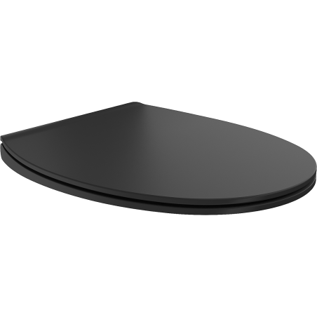 Mexen Egg scaun de toaletă cu cădere lentă slim, duroplast, negru mat - 39243085