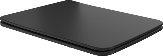 Mexen Vera lassan záródó slim duroplast, fekete matt - 39164085