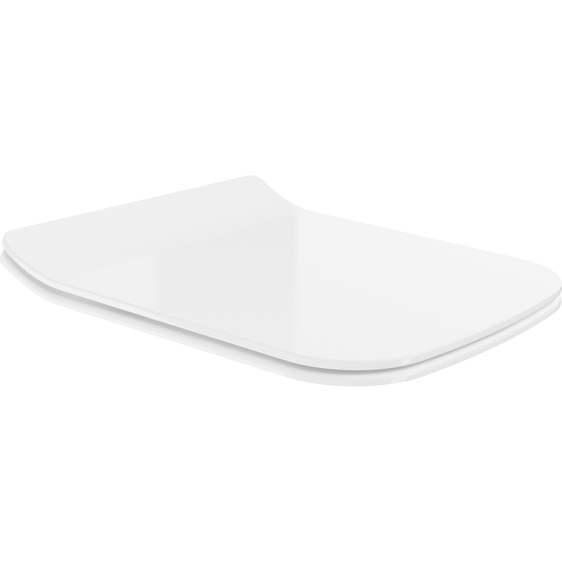 Mexen Cube lassan lecsukható Slim WC-ülőke, duroplast, fényes fehér - 39240000