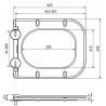 Mexen Teo capac de toaletă cu cădere lentă slim, duroplast, negru lucios - 39851085