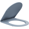 Mexen lassan lecsukódó, slim duroplast WC ülőke, szürke-kék matt - 39740069