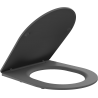 Mexen capac vas WC cu cădere lentă slim, duroplast, gri închis mat - 39740071