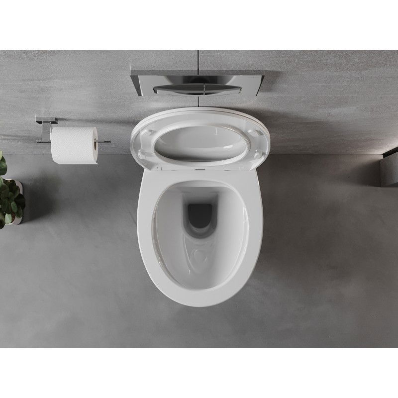 Mexen Egg vas wc Rimless cu capac cu închidere lentă slim, duroplast, alb lucios - 30245000