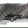 Mexen Velar L Duo cabină de duș glisantă 100 x 90 cm, transparent, auriu periat - 871-100-090-02-03-55
