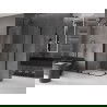 Mexen Velar L Duo cabină de duș cu uși glisante 90 x 80 cm, transparent, neagră - 871-090-080-02-03-70