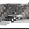 Mexen Velar L Duo cabină de duș glisantă 100 x 90 cm, înghețat, albă - 871-100-090-02-33-20