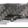 Mexen Velar L Duo cabină de duș glisantă 100 x 90 cm, sticla mată, auriu periat - 871-100-090-02-33-55