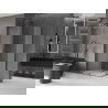 Mexen Velar L Duo cabină de duș glisantă 100 x 90 cm, înghețat, gri cu perii - 871-100-090-02-33-66