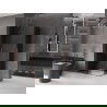 Mexen Velar L Duo cabină de duș culisantă 100 x 90 cm, grafit, aur roz - 871-100-090-02-43-60