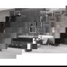 Mexen Velar Walk-in zuhanyfülke 160 x 200 cm, grafit 8 mm, fehér - 871-160-000-43-20