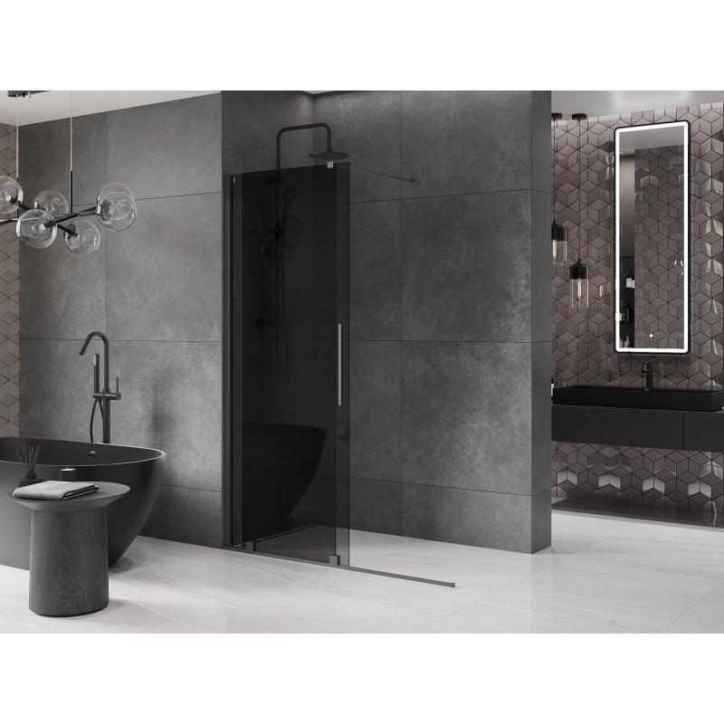 Mexen Velar Pereți pentru duș extensibili Walk-in 150 x 200 cm, grafit 8 mm, gun metal - 871-150-000-43-95