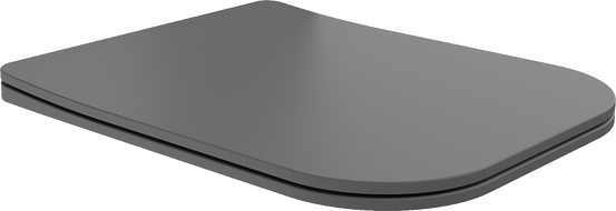 Mexen Teo capac de toaletă cu cădere lentă slim, duroplast, gri închis mat - 39840071