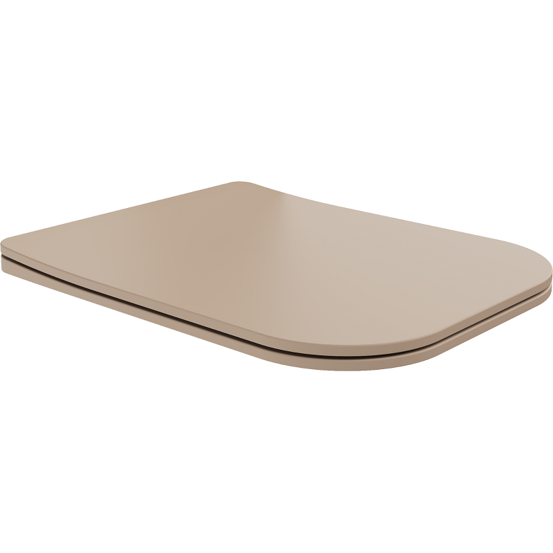 Mexen Teo capac de toaletă cu cădere lentă slim, duroplast, cappuccino mat - 39840064