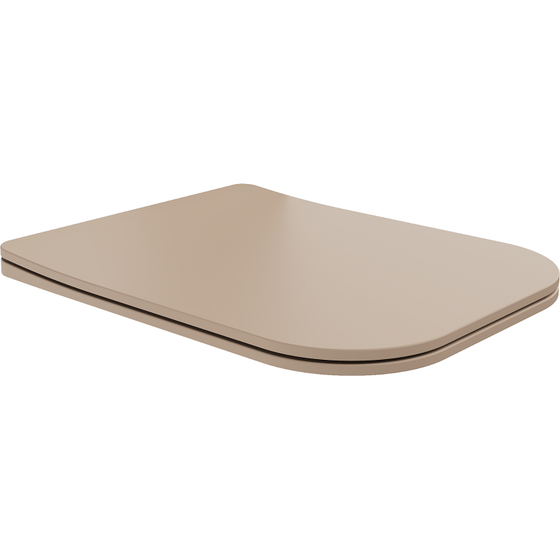 Mexen Teo scaun cu închidere lentă slim, duroplast, cappuccino mat - 39840064