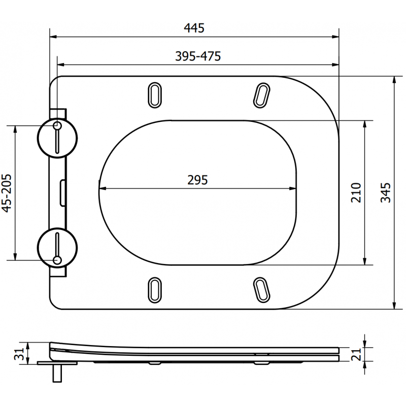 Mexen Teo lassan záródó deszka slim, duroplast, cappuccino matt - 39840064