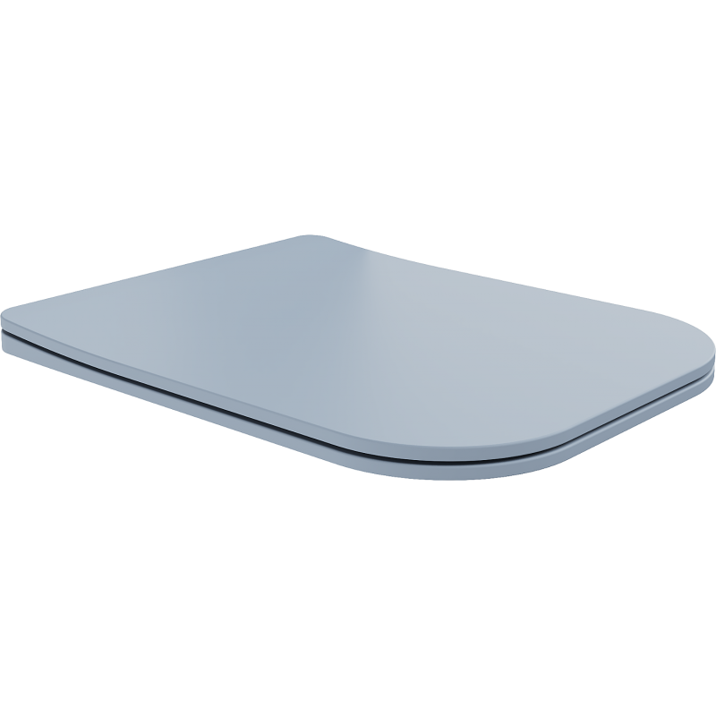 Mexen Teo lassan záródó slim duroplast ülőke, szürke-kék matt - 39840069