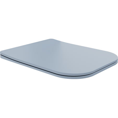 Mexen Teo lassan záródó slim duroplast ülőke, szürke-kék matt - 39840069