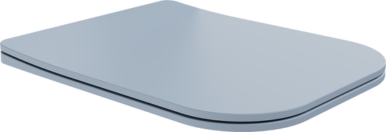 Mexen Teo lassan süllyedő, slim forma, duroplast, szürke-kék matt - 39840069