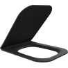 Mexen Madox lassan záródó Slim WC-ülőke, duroplast, fekete matt - 39154085