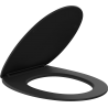 Mexen Egg scaun de toaletă cu cădere lentă slim, duroplast, negru mat - 39243085