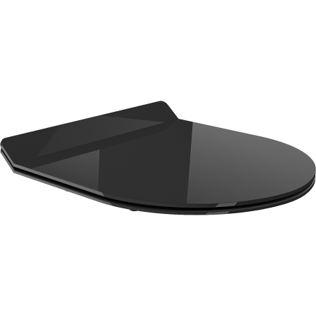 Mexen Lena capac de toaletă cu închidere lentă, subțire, duroplast, negru lucios - 39242070