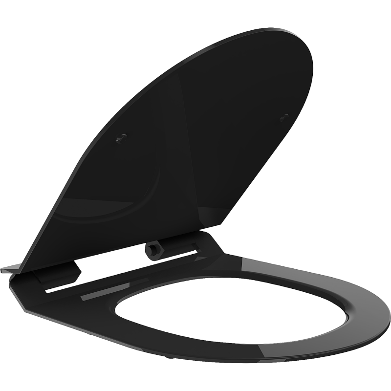Mexen Lena capac de toaletă cu închidere lentă, subțire, duroplast, negru lucios - 39242070