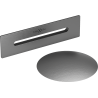 Mexen Uni scurgător cu preaplin pentru cadă freestanding, gri armă periat - 5100-66