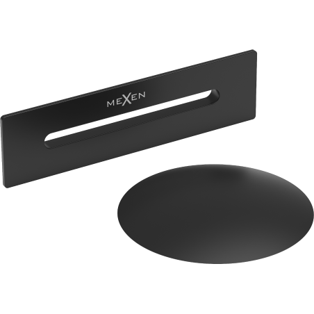 Mexen Uni lefolyó túlfolyóval szabadon álló kádhoz, fekete - 5100-70