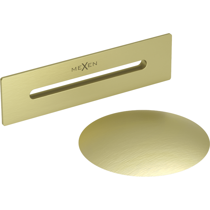 Mexen Uni dop scurgere cu preaplin pentru baie freestanding, auriu periat - 5100-55