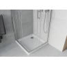 Mexen Rio négyzet alakú zuhanykabin 70 x 70 cm, átlátszó, króm + Flat zuhanytálca, fehér - 860-070-070-01-00-4010