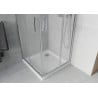Mexen Rio cabină de duș pătrată 70 x 70 cm, Înghețat, Crom + cadă de duș Flat, Albă - 860-070-070-01-30-4010