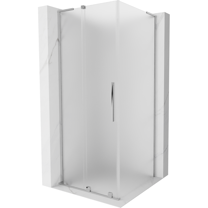 Mexen Velar L cabină de duș glisantă 100 x 100 cm, mat, crom - 871-100-100-33-01