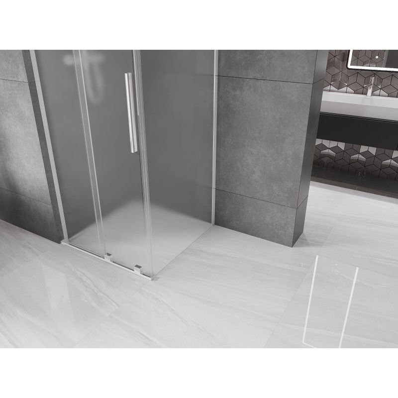 Mexen Velar L cabină de duș glisantă 100 x 100 cm, mat, crom - 871-100-100-33-01