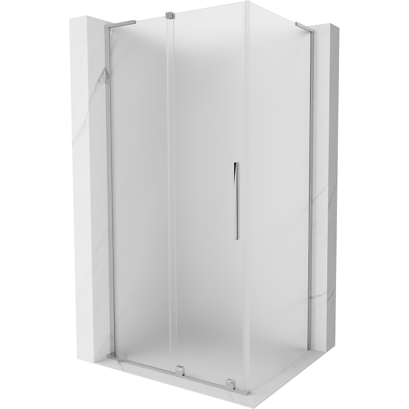 Mexen Velar L cabină de duș glisantă 100 x 85 cm, înghețat, crom - 871-100-085-33-01