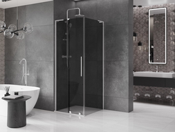 Cabină de duș glisantă Mexen Velar L 90 x 90 cm, grafit, crom - 871-090-090-43-01
