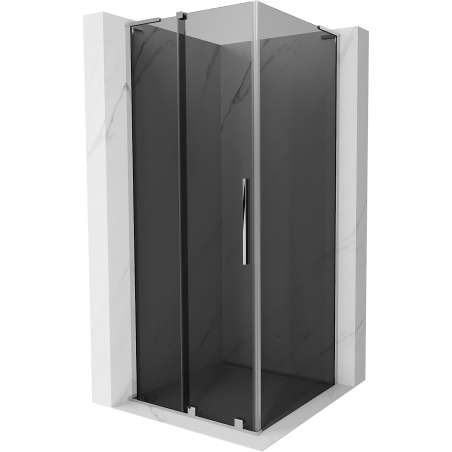 Mexen Velar L cabina de duș glisantă 110 x 110 cm, grafit, crom - 871-110-110-43-01