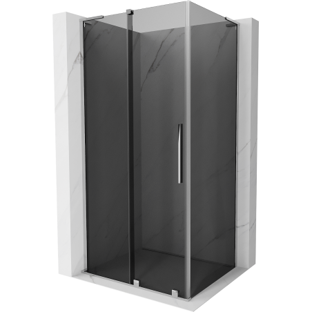 Mexen Velar L cabină de duș glisantă 100 x 90 cm, grafit, crom - 871-100-090-43-01