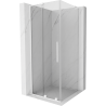 Cabină de duș glisantă Mexen Velar L 90 x 90 cm, transparentă, albă - 871-090-090-03-20