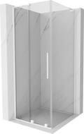 Mexen Velar L tolóajtós zuhanykabin 110 x 110 cm, átlátszó, fehér - 871-110-110-03-20